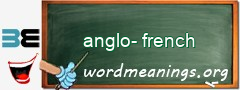 WordMeaning blackboard for anglo-french